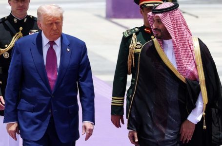 Saudi fighter jets escort Air Force One as Trump arrives to meet crown prince
