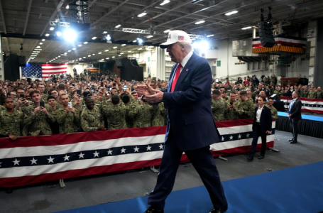 Trump rallies US military’s might, floats armed forces pay raise in address to troops in Japan