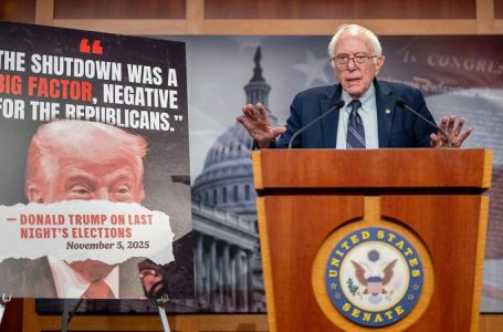Bernie Sanders crashes Schumer news conference, criticizes Democratic Party leadership