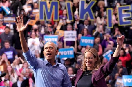 Obama’s presence and Trump’s policies consume 11th hour rally to keep NJ blue