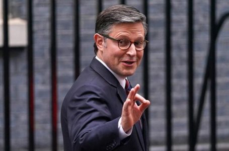 House Speaker Mike Johnson tells British Parliament he came to ‘calm the waters’