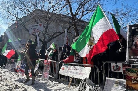 Hundreds rally outside Iranian UN ambassador’s Fifth Avenue residence calling for regime change